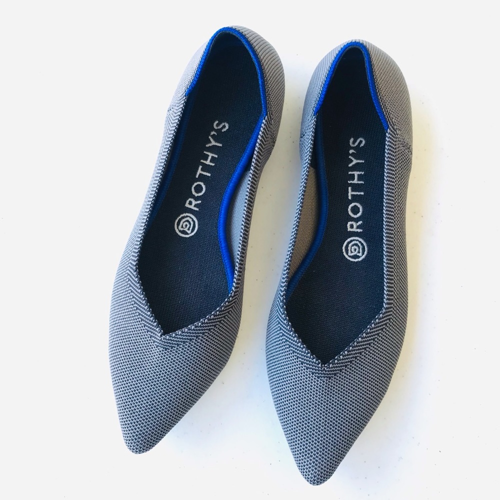 Rothy’s Grey The Point Flat Size 9